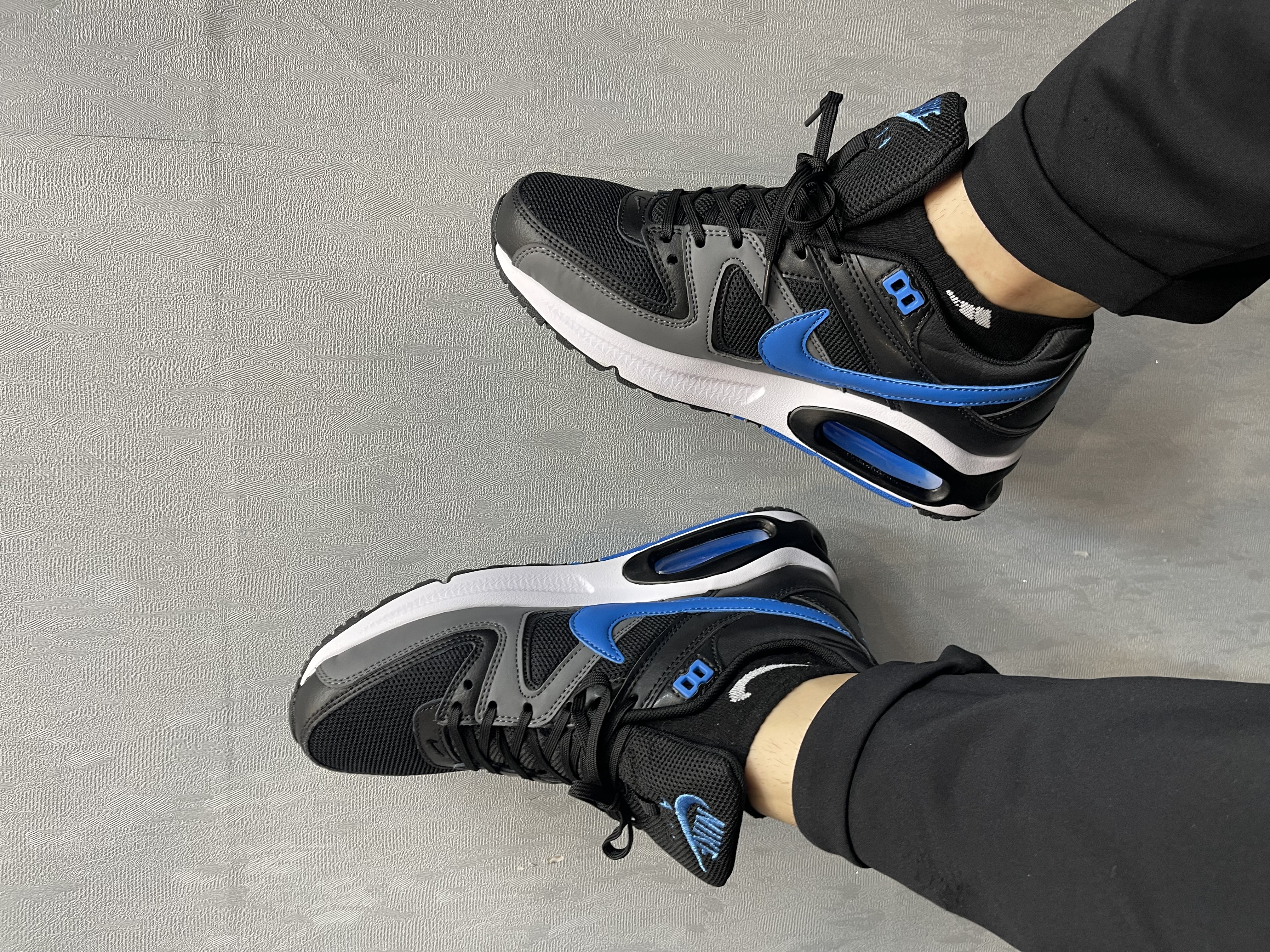 کتونی نایک  ایر مکس (Air Max)  مشکی آبی کوآلیتی مستر بالاترین کیفیت (بارکد اصالت کالا)
